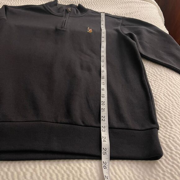 U.S. Polo Assn. Men’s Fleece Quarter Zip Pullover Black Sweatshirt Size S - Picture 7 of 9